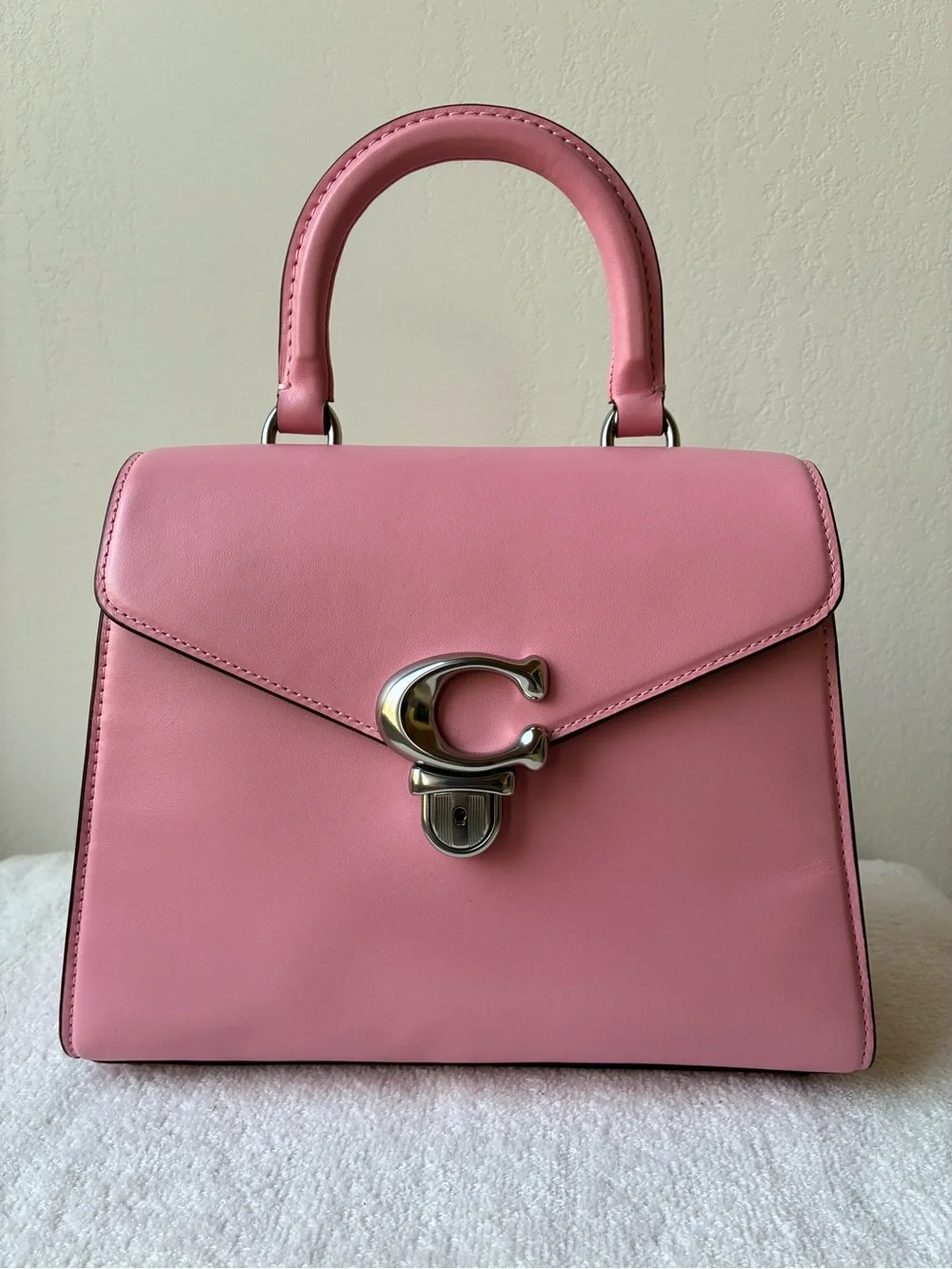 Coach Sammy Top Handle Bag in Flower Pink color